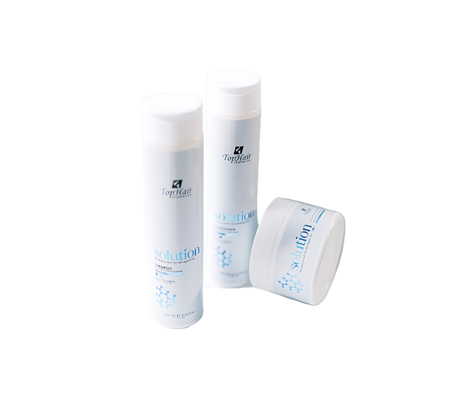 Solution pakket shampoo, conditioner en haar masker